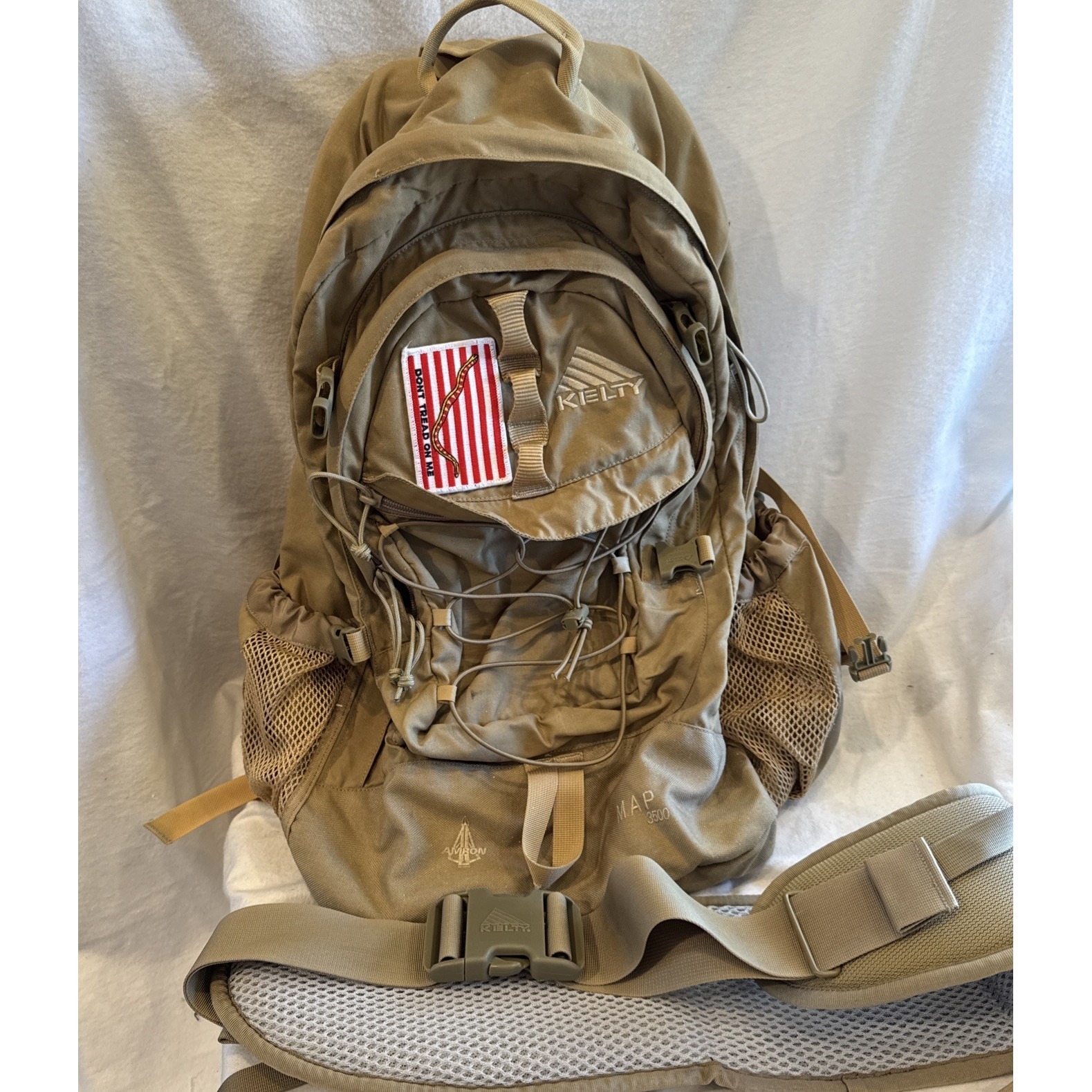 Kelty Map 3500 Amron Military Outdoors Hike Backpack Tan Khaki With Waist Belt